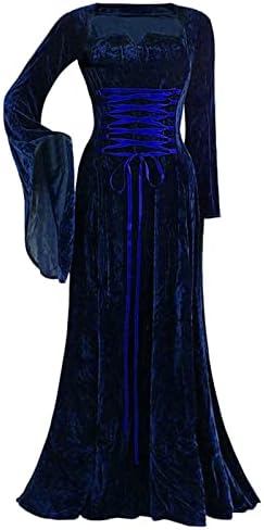 נשים של קוקטיילים שמלות מימי הביניים ארוך שרוול בציר בתוספת גודל שמלת מסיבת שמלת אלגנטי רצפת אורך שמלה