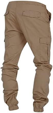 מכנסי מטען לגברים גדולים וגבוהים של מכנסי מטען גדולים בכושר רב -כיס סרבלים סרבלים אופנה מכנסיים ספורט