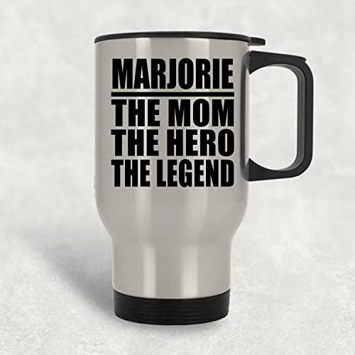 מעצב את Marjorie האמא הגיבור האגדה, ספל נסיעות כסף 14oz כוס מבודד מפלדת אל חלד, מתנות ליום הולדת יום