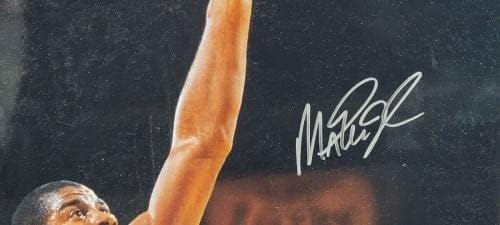 מג'יק ג'ונסון חתום על חתימה ממוסגרת תמונה ממוסגרת לוס אנג'לס לייקרס PSA L90235 - תמונות NBA עם חתימה