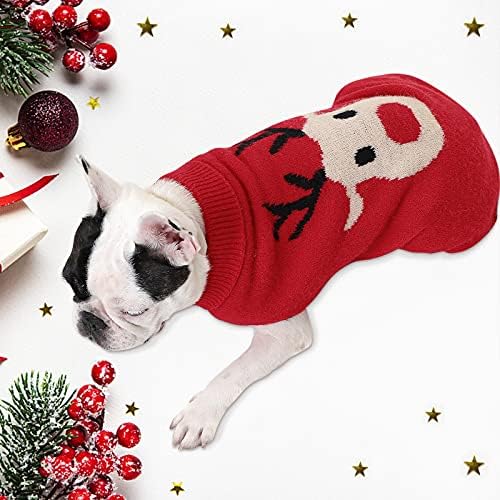 סוודר חג המולד של Pasrld כלב סווטשירטים מקסימים לכלבים סוודר בגדי חיות מחמד לכלבים חתולי חתלתול גור,
