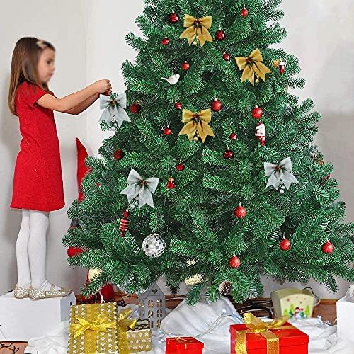 Upstore 9.8 אינץ 'קשת דקורטיבית לחג המולד גדול זר חג המולד נצנצים קשת עץ חג המולד קישוט