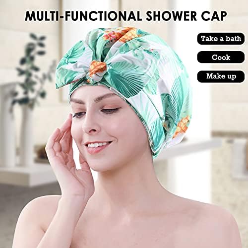 כובע מקלחת של גריטרמי לנשים בנות כובעי שיער גדולים יותר למקלחת, כובע מקלחת אטום למים