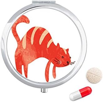 אדום מחייך שומן חתול בעלי החיים בצבעי מים גלולת מקרה כיס רפואת אחסון תיבת מיכל מתקן