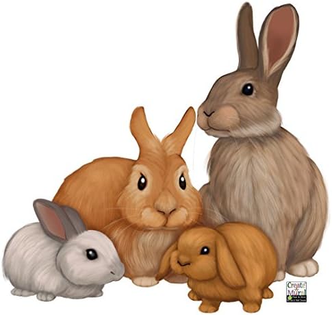 ארנב ארנב חורש יער חיות חיות ילדים מדבקות קיר -פעוטות פעוטות חדר פעוטות קיר עיצוב בנים ובנות מדבקות