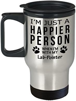 חובב כלבים טיול ספל קפה-אדם מאושר יותר עם מתנות הצלה של בעלי מעבדה-בעלים