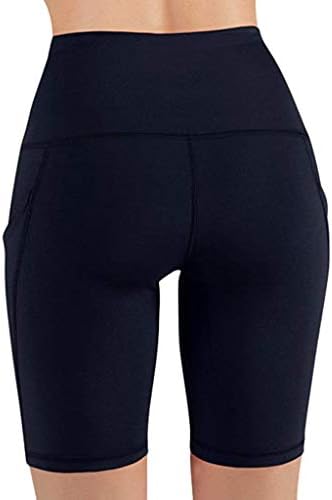מכנסיים קצרים לאימון לנשים חלקה של בקרת בטן קצרה של נשים רכות אימון יוגה מכנסיים קצרים