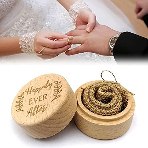 ZYM205 חריטה אישית לחתונה כפרית חתונה עץ תכשיטי טבעת עץ תכשיטים לאחסון תכשיטים בהתאמה אישית בהתאמה