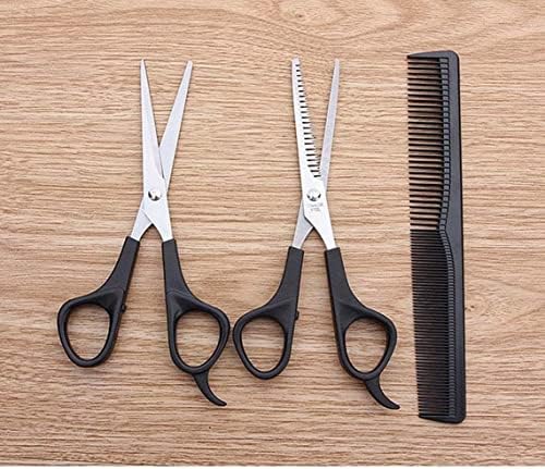 מספריים חיתוך שיער של Leetop 6.5 '' מספריים שיער חיתוך שיער חיתוך מגזרי שיער ערכת ערכת ספרות לשלושה