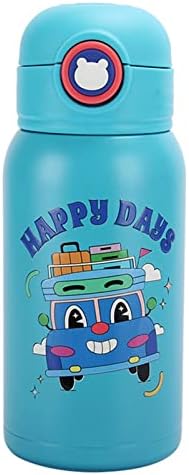 מיליפוב ילדים חמודים בקבוק מים נירוסטה - כוס אבק אולטרה -אור 500 מל - BPA חינם - עיצוב מכסה כפול - תרמוס