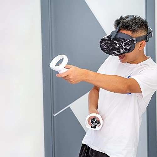 Geekria VR אוזניות ובקר ידית עור תואם לכיסוי מגן של PICO NEO 3, מדבקה עמידה בפני שריטות עמידות למגן