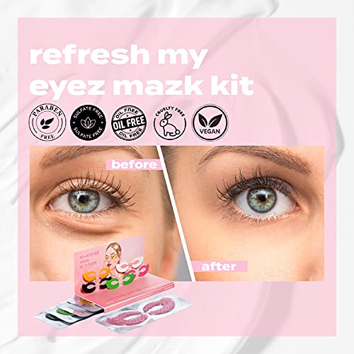עיניים - ערכת Mazk Mazk שלי - מסכת עיניים מחדשת למיקוד עור יבש, קווים עדינים, עיגולים כהים, נזק לשמש