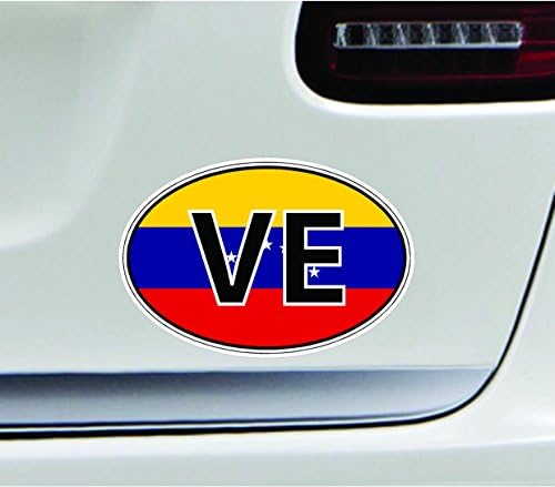 מדינה סגלגלה ראשונית עם דגל ונצואלה 3x5 אינץ 'אמריקה ארצות הברית מדבקת צבע מדבקות מדינת ויניל - עשוי