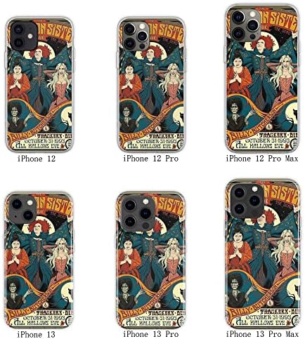 Amaxdream תואם לאייפון 13 Pro Max Case Sanderson Hocus אחיות Pocus Halloweenuct Prut Print Print טהור