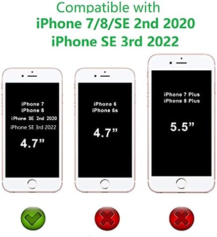 ג 'ורטי לאייפון דרום 3 2022 / דרום 2 2020, נרתיק ארנק אייפון 7/8 עם רצועת שרוך מתכווננת להסרה ומחזיק