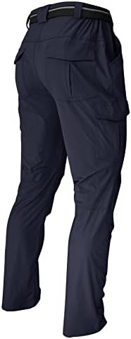 מכנסי מטען של Wenronsta מכנסי מטען יבש מהיר משקל קל עמיד למים 6 כיסים