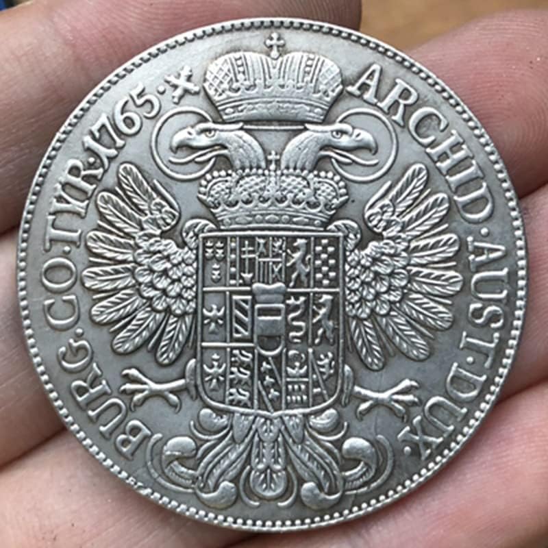 1765 מטבעות אוסטריים נחושת מטבעות מטבעות מצופה מכסף מטבעות בעבודות יד יכולות לנשוף 41 ממ