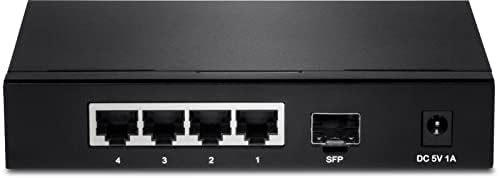 מתג Gigabit 4-Port 4-Port עם SFP Slot, TEG-S51SFP, 10 GBPs קיבולת מיתוג, ללא מאוורר, 802.1p QoS, יציאות