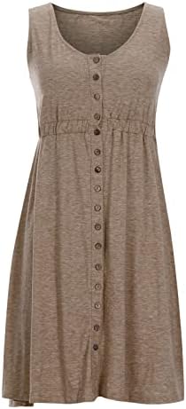 נשים מקרית שרוול חולצת טי שמלת קיץ טרנדי צוואר כפתור למטה נדנדה מיני שמלה מוצק גבוהה מותן טוניקת שמלות