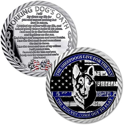 K9 מטבע כלבים משטרת מטבע מטבע שיבוץ כלבים מטבע אכיפת החוק