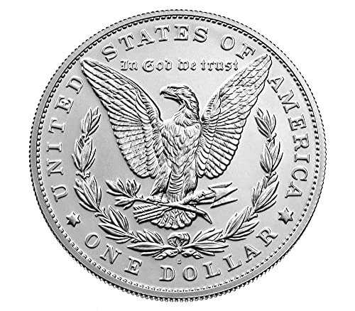 2021 שניות דולר כסף מורגן עם סימן מנטה S ב- OGP עם מנטה ארהב של הדולר האמריקני