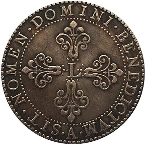 1618 מטבע צרפתי טהור נחושת טהורה מצופה מכסף מטבע עתיק מטבע אוסף CollectionCoin מטבע זיכרון