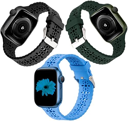 להקות סיליקון ספורט ללהקת Apple Watch 41 ממ 45 ממ 40 ממ 44 ממ 38 ממ 42 ממ סדרה 7, רצועת כף יד דקה דקה