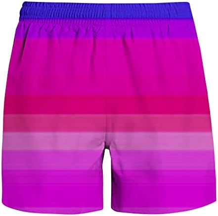 מכנסיים קצרים של חוף קיץ לגברים 5 אינץ 'עניבה צבעוני צבע צבעים קצרים מפעילים מכנסיים קצרים של כושר אימון