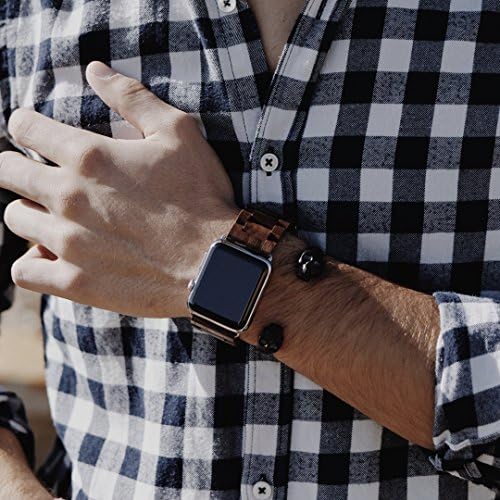 Woodcessories - להקה תואמת את סדרת Apple Watch 1-5 עשויה מעץ אמיתי, EcoStrap