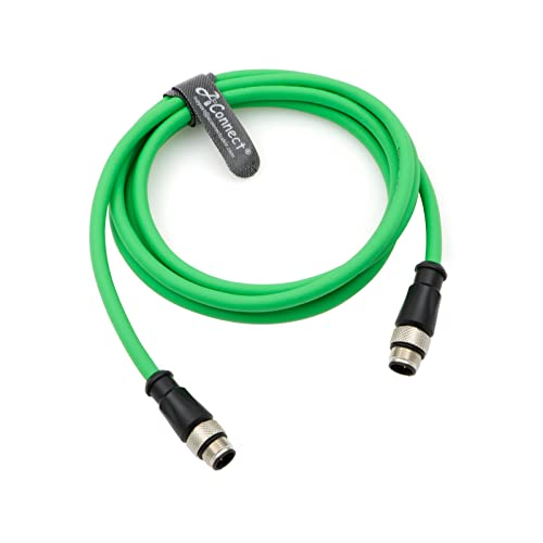 Aconnect מוגן כבל מצלמת אתרנט גמיש M12 4pin D-Code זכר עד 4 פינט D-Code זכר CAT5E Ethernet כבל אטום