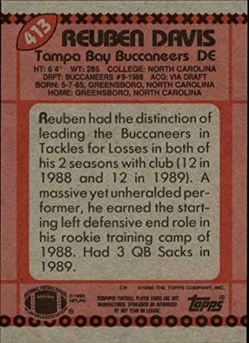 1990 Topps 413 REUBEN DAVIS BUCCANEERS NFL כרטיס כדורגל NM-MT