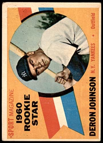 1960 Topps 134 טירון כוכב דרון ג'ונסון ניו יורק ניו יורק קלפים של דיקן 2 - ינקי טוב