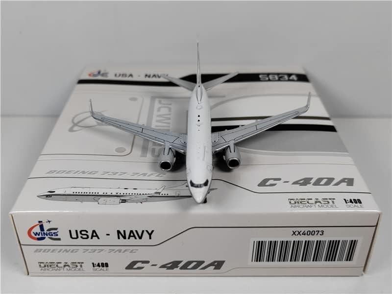 JC Wings USA חיל הים לבואינג B737-7AFC C-40A 5834 1/400 מטוסי דיאסט דגם שנבנה מראש