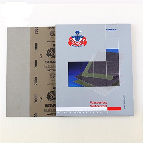 חבילה של 5 ליטוש דיוק גבוה מלטש יריעות נייר זכוכית רטובות/יבש -שוחק -Grit 7000 גרמניה