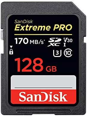 סנדיסק אקסטרים פרו כרטיס זיכרון 128 ג ' יגה-בייט למצלמת וולוגינג עובד עם צרור סוני זב-1 עם הכל מלבד