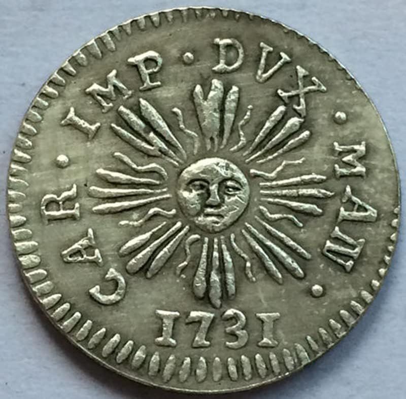 1731 מטבעות גרמניים נחושת מכסף מצופה מטבעות מטבעות עתיקות