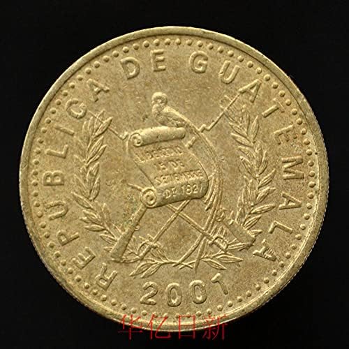 מטבע גואטמלה 50 שנאספו שנה אקראית KM283 פרח מטבעות זרים צפון אמריקה