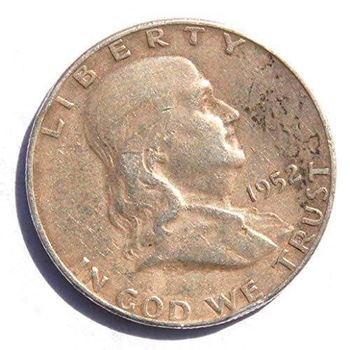 1952 ד ארצות הברית של אמריקה בנימין פרנקלין2 מטבע חצי דולר מאוד בסדר