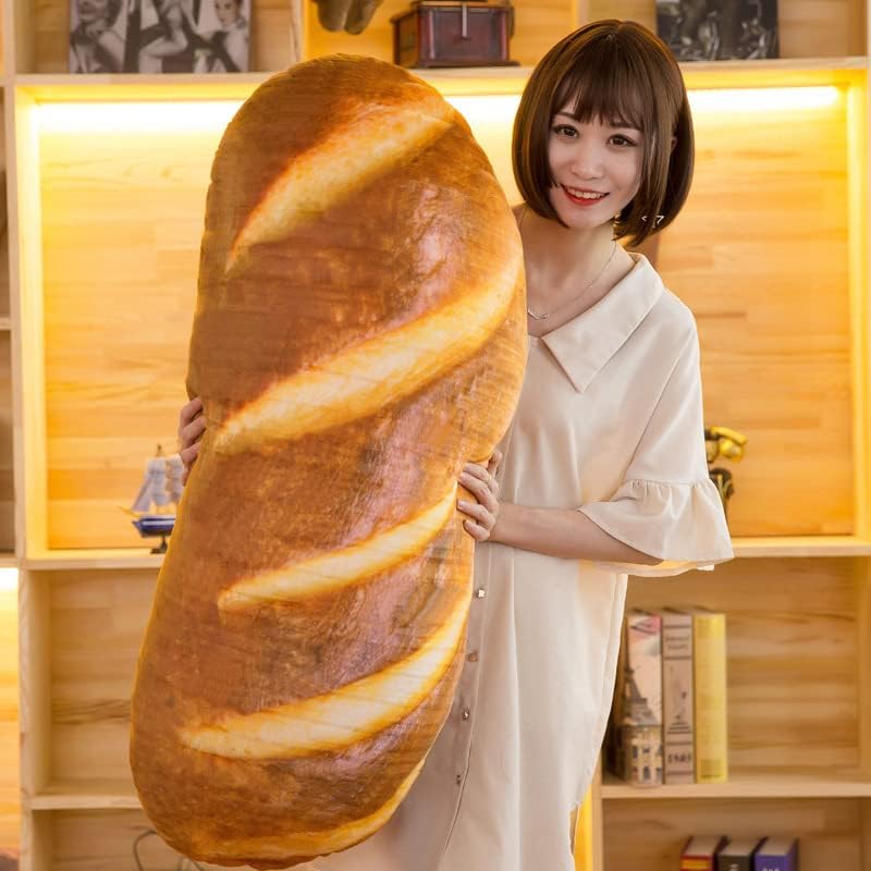 כרית לחם של יומוטר, סימולציה תלת מימדית קטיפת אוכל לחם, כרית לחם ענקית לילדים מבוגרים ， כרית אחורית