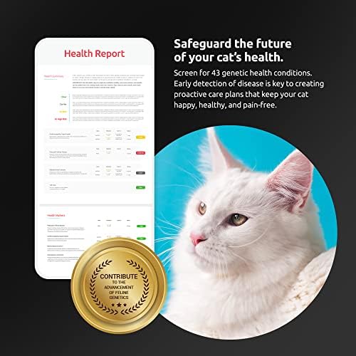 בדיקת רצף גנום שלם של כפות הידיים / המידע הגנטי המלא של החתול שלך / גזע + דוח בריאות ודוח בריאות הפה
