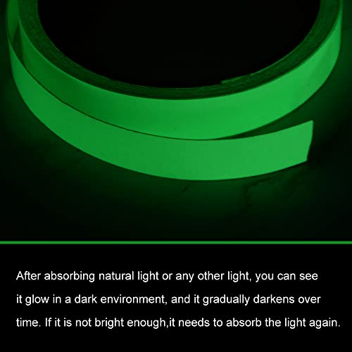 Meccanixity Glow בקלטת הכהה 0.6 אינץ 'x 9.8 רגל ירוק לקישוטים לילה