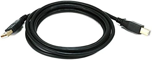 Monoprice USB בגודל 15 מטר 2.0 זכר ל B זכר 28/24AWG כבל, שחור ו 6 מטר USB 2.0 זכר ל B זכר 28/24AWG כבל,