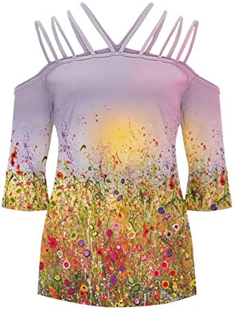 טיול חולצה כושר רופף לנשים בקיץ סתיו שרוול ארוך 2023 אופנה צוות כותנה צוואר צוואר בראנץ 'בראנץ' קפלים