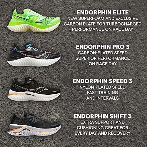 Saucony's Endorphin Speed ​​3 נעל ריצה, Night Lite, 8.5