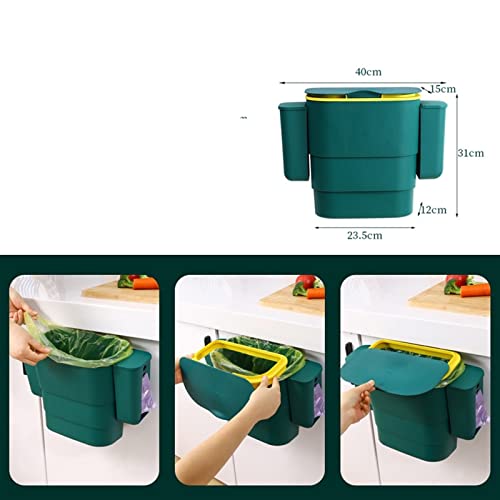Allmro זבל קטן יכול לפח אשפה מטבח פח קיר רכוב על שירותים ביתיים עם כיסוי טואלט סלון נייר סל ארון סל