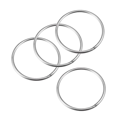 טבעת מרותכת נירוסטה 304 קוטר חיצוני 90 ממ. 5 ממ עובי 4 יחידות