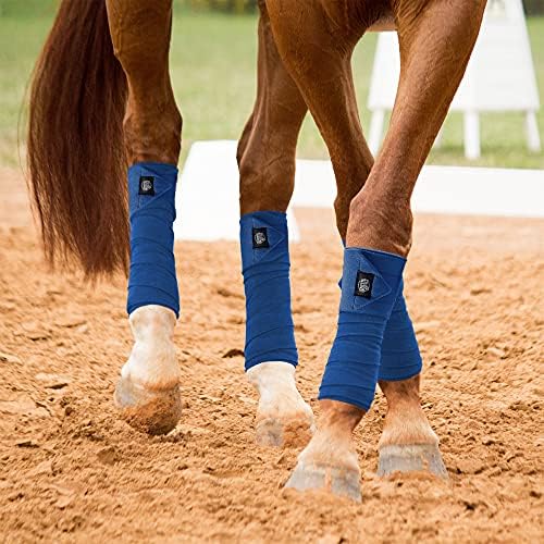 עטיפות פולו סוסיות סוסיות סוסיות, כחול - תחבושות רגליים של סוס