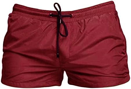 מכנסיים קצרי חוף לבניית גברים מגזעי שחייה יבש מהיר בגדי ים אימון כושר אימון מכנסיים קצרים מכנסיים רוכסן