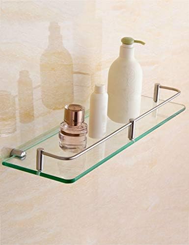 KMMK מדף אמבטיה בית ， מתלה מגבות ， מדף מקלחת נירוסטה מדף זכוכית חומרה לחדר אמבט