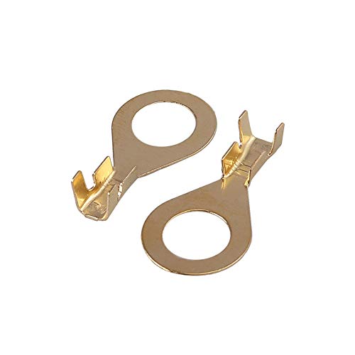 Fansipro 150 יח 'מגוון טבעת פליז טבעת טבעת טבעת מסופי תיל מחבר נחושת, זהב